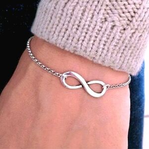 Silver Infinity Bracelet Adjustable Chain Bracelets Love Gift